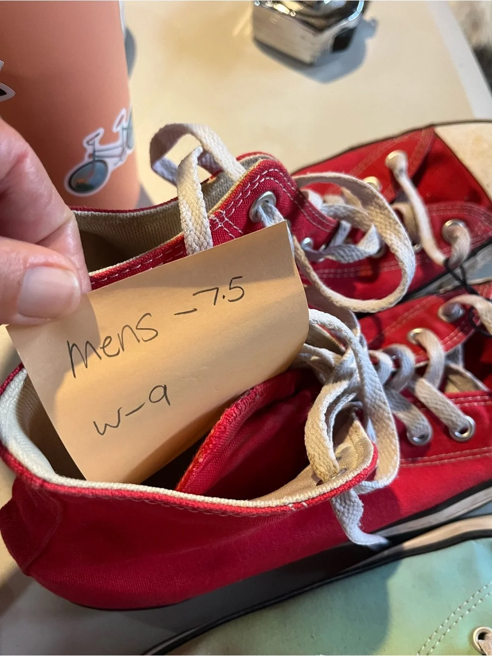 Converse Red High-Top Kids Sneakers with White Laces